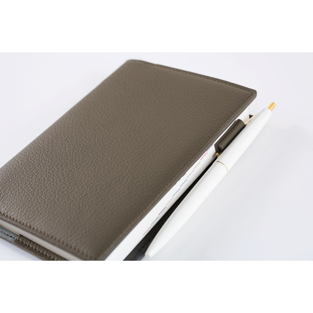 2026 Hobonichi Techo Planner & Cover English A6 - Leather: Taut (Gray & Light Blue)