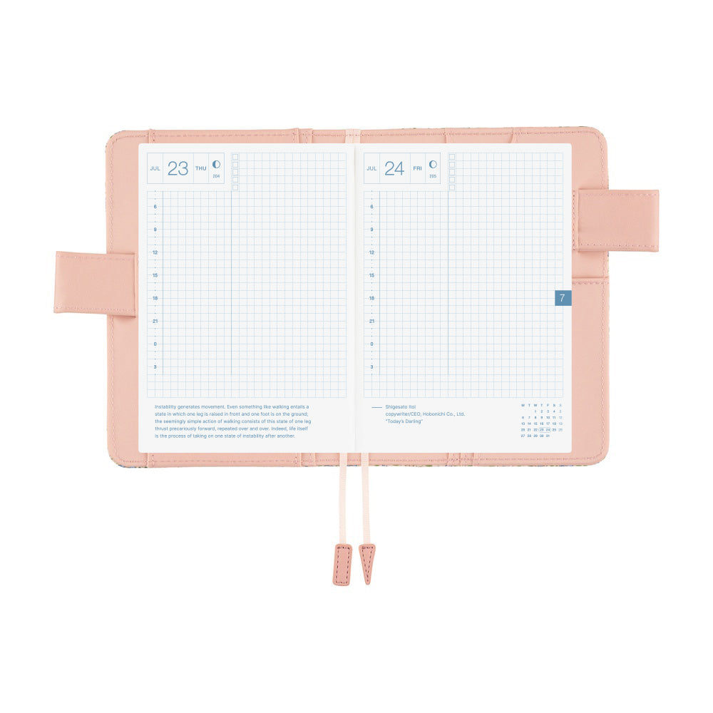 2026 Hobonichi Techo Planner & Cover English A6 - Liberty Fabrics: Sasha Kiora