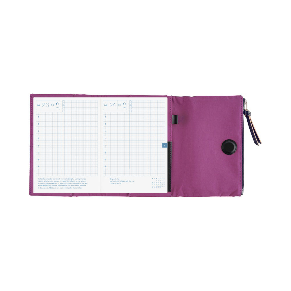 2026 Hobonichi Techo Planner & Cover English A6 - Tragen: Purple