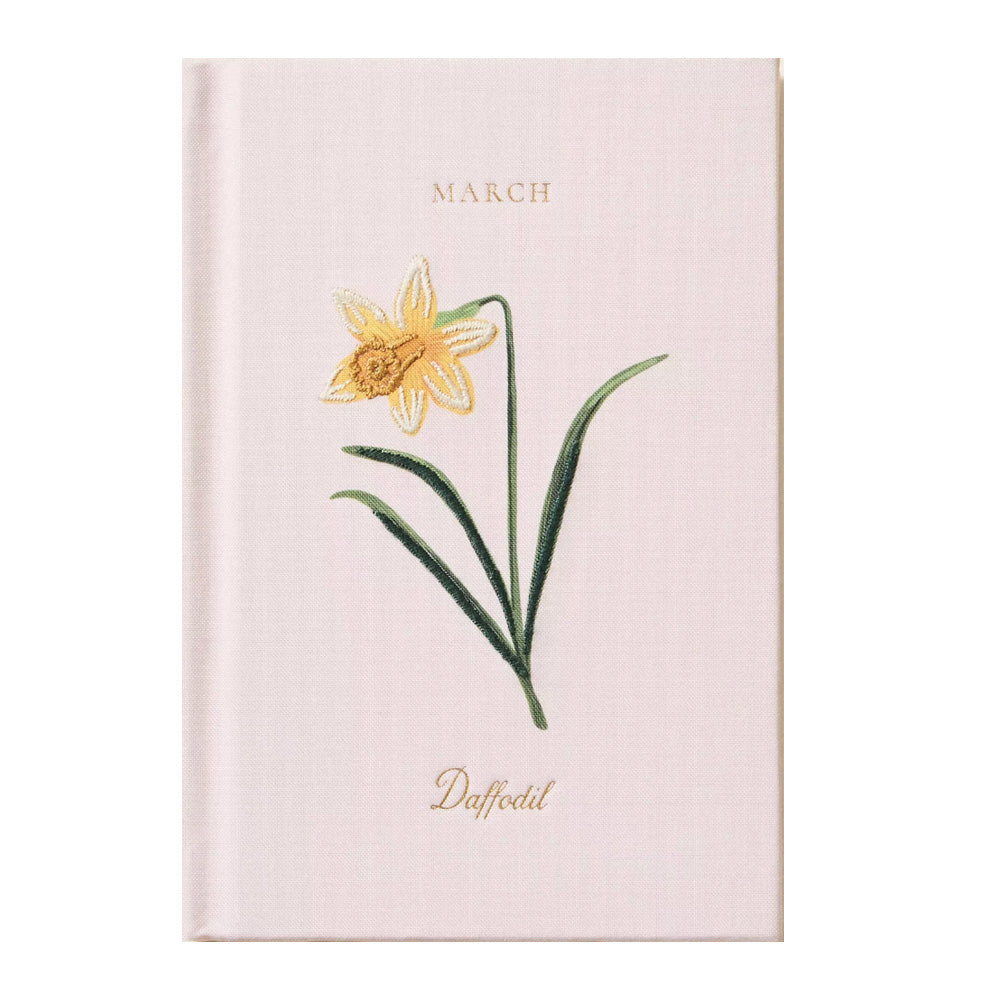 Birth Month Mini Embroidered Journal - March - M.Lovewell