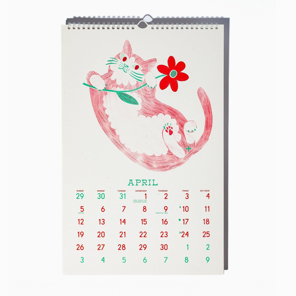 2026 Risograph Wall Calendar - Butterfly Days
