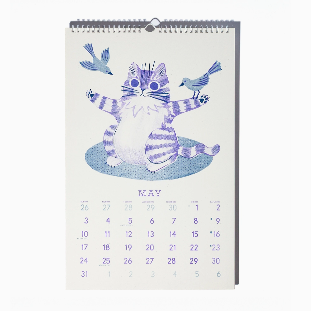 2026 Risograph Wall Calendar - Butterfly Days