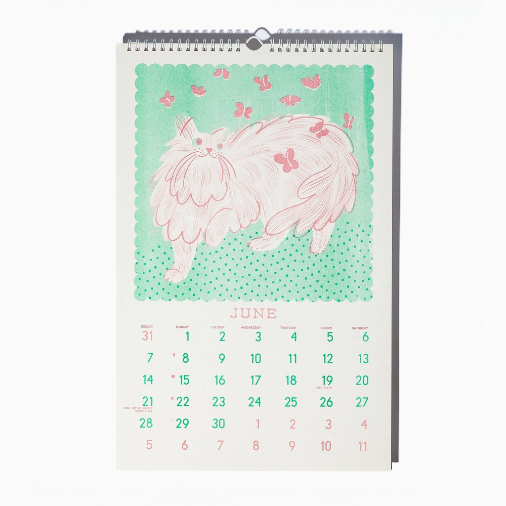 2026 Risograph Wall Calendar - Butterfly Days