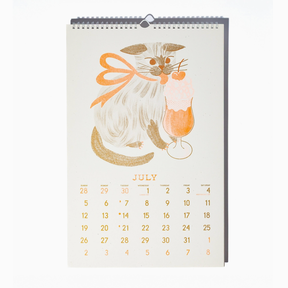 2026 Risograph Wall Calendar - Butterfly Days