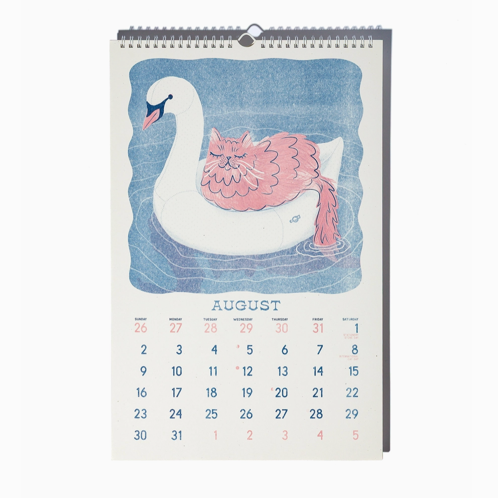 2026 Risograph Wall Calendar - Butterfly Days