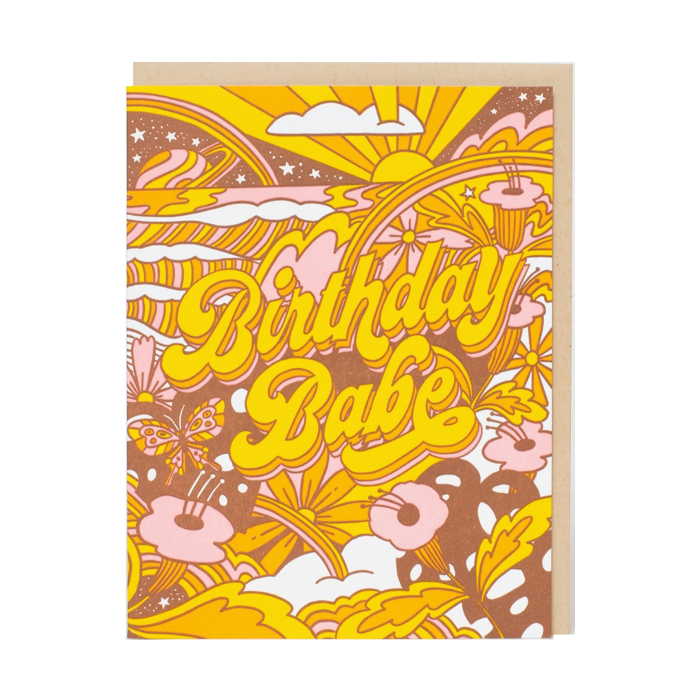 Birthday Babe Psychedelic Card