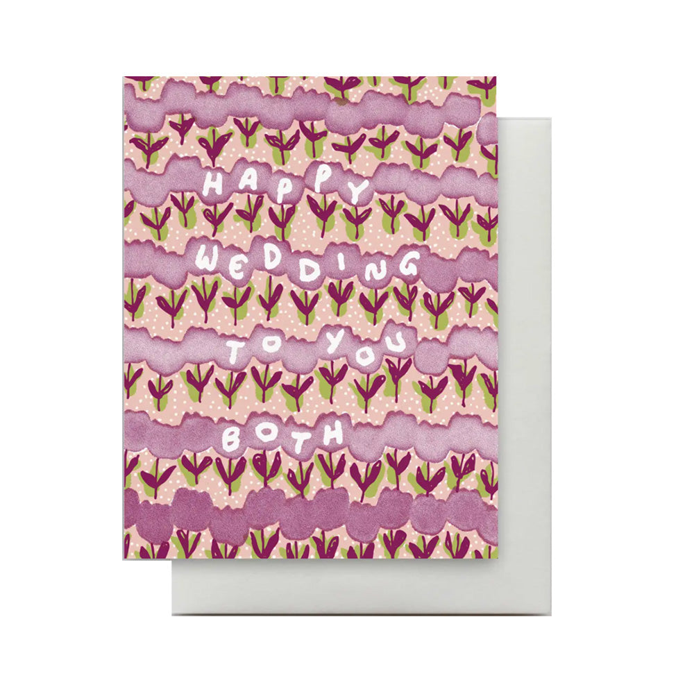 Happy Wedding Dancing Tulips Card