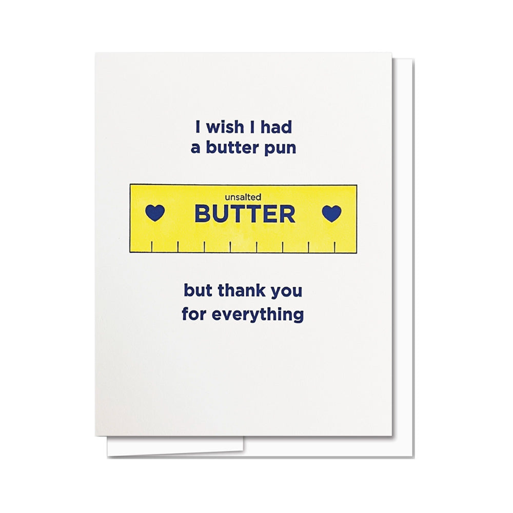Butter Pun Thank You Card