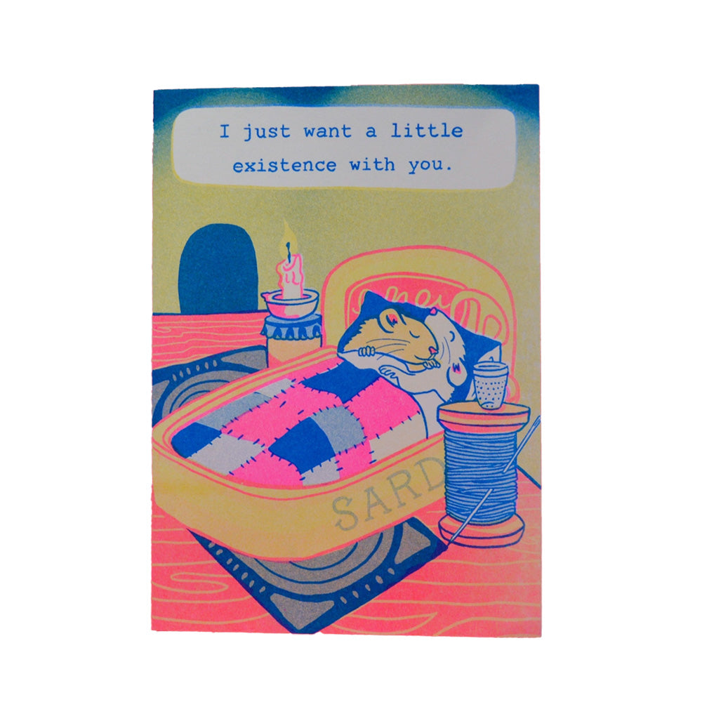 Little Existence Cute Mice Risograph Card
