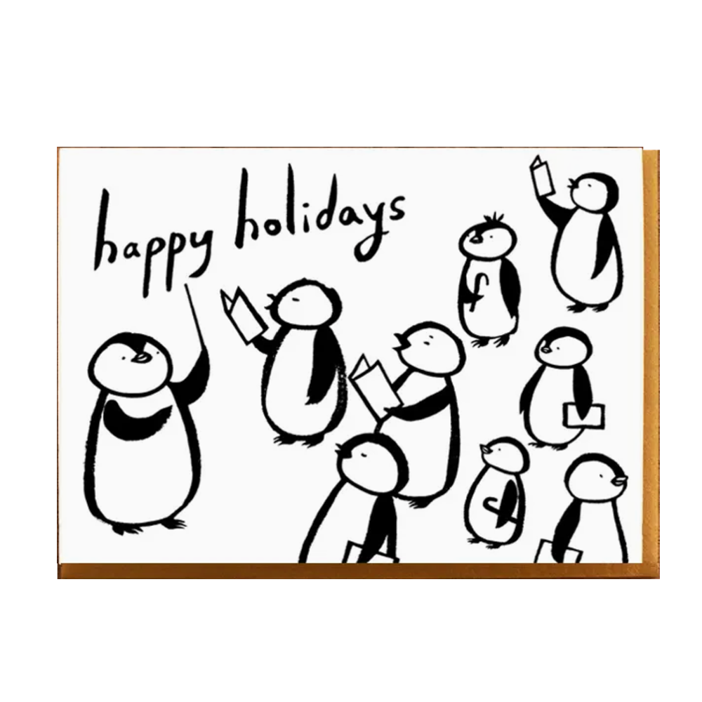 Penguin Choir Holiday Card
