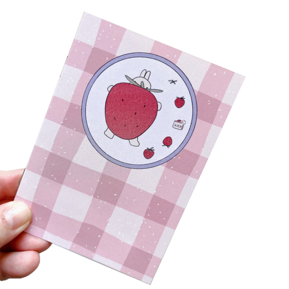 Bunny & Strawberries Sticker Release Book - Passport Size
