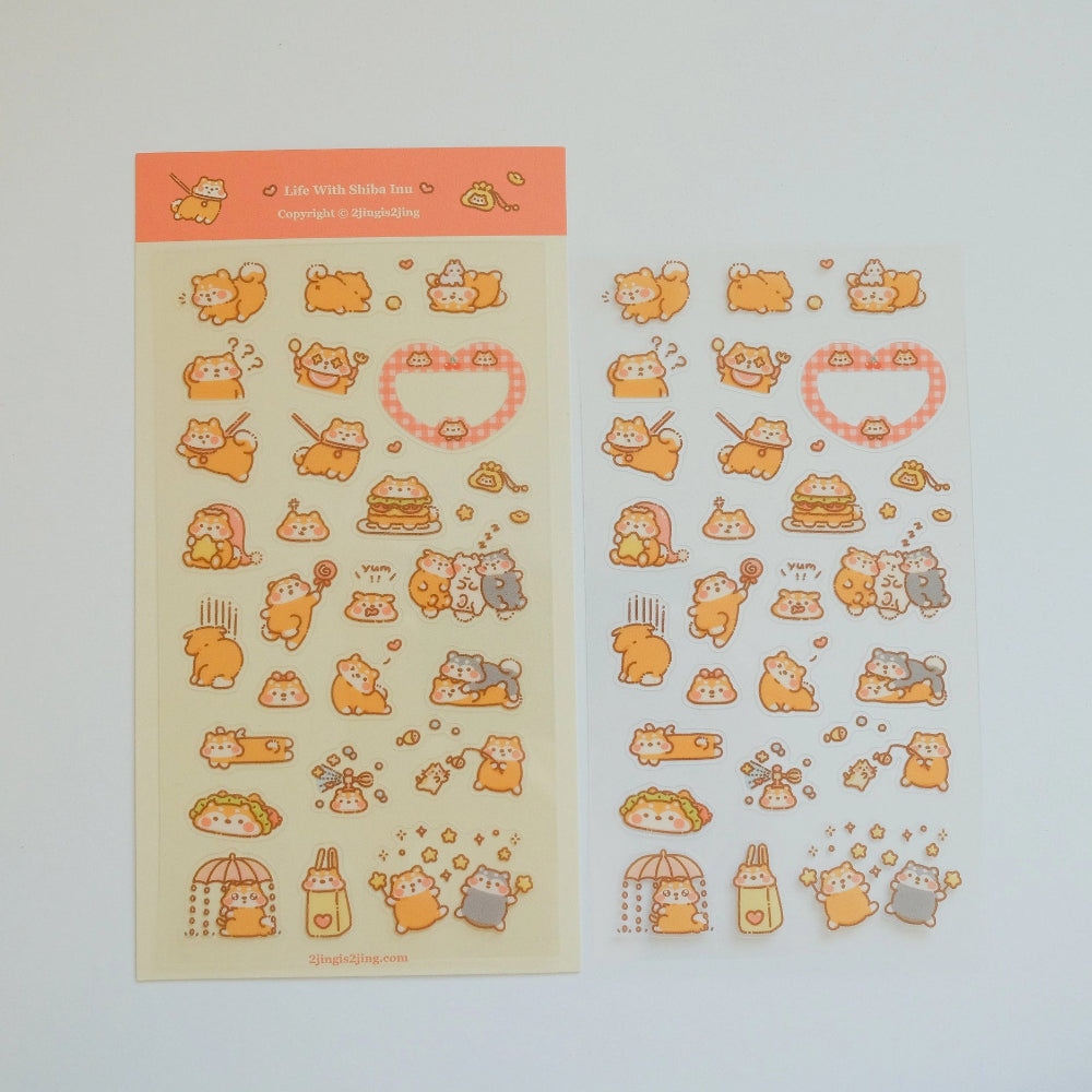 Shiba cartoon stickers