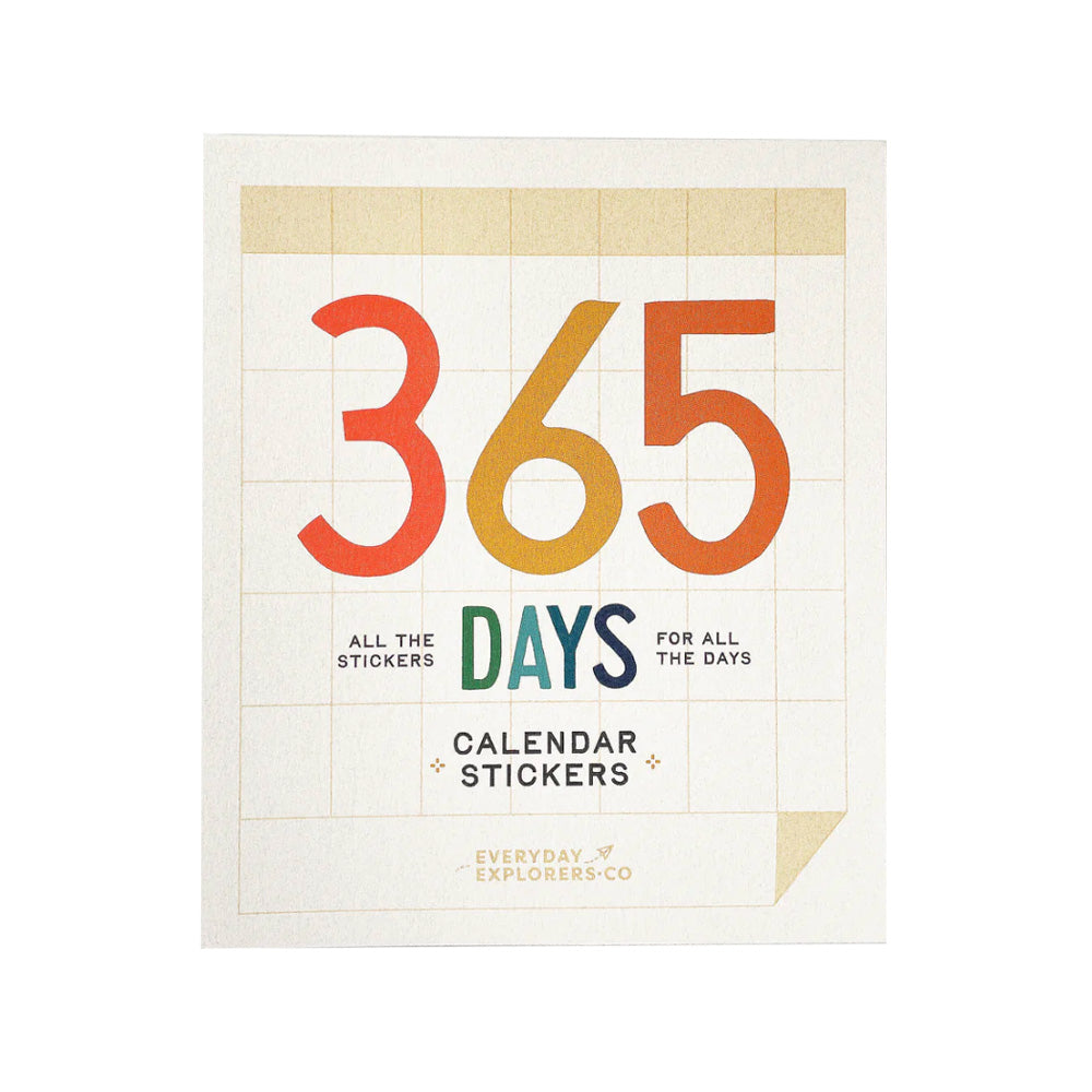 365 Days Calendar Sticker Book - Bright Colors