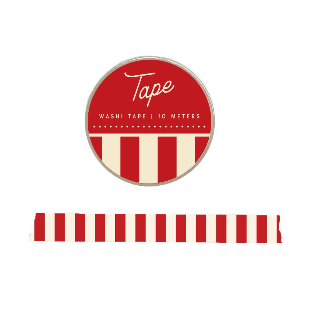 Red Striped Washi Tape