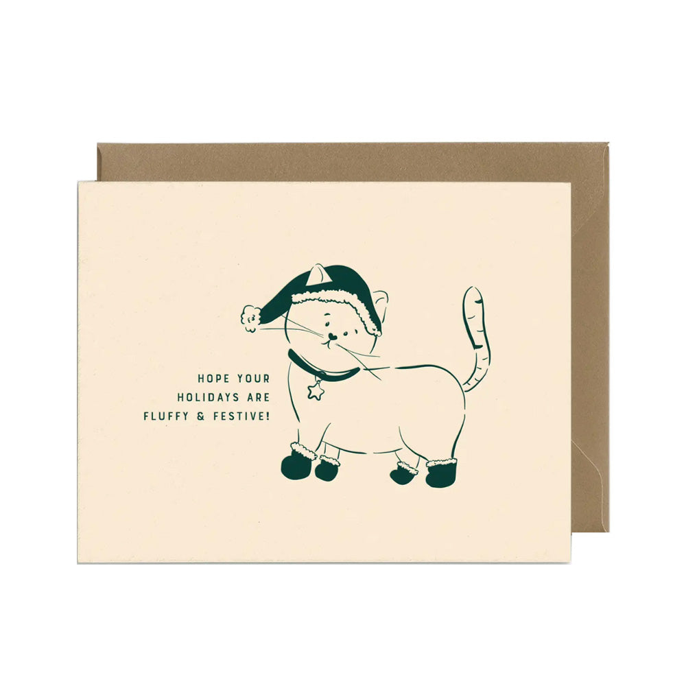Fluffy & Festive Holiday Card - Boxed Set of 6