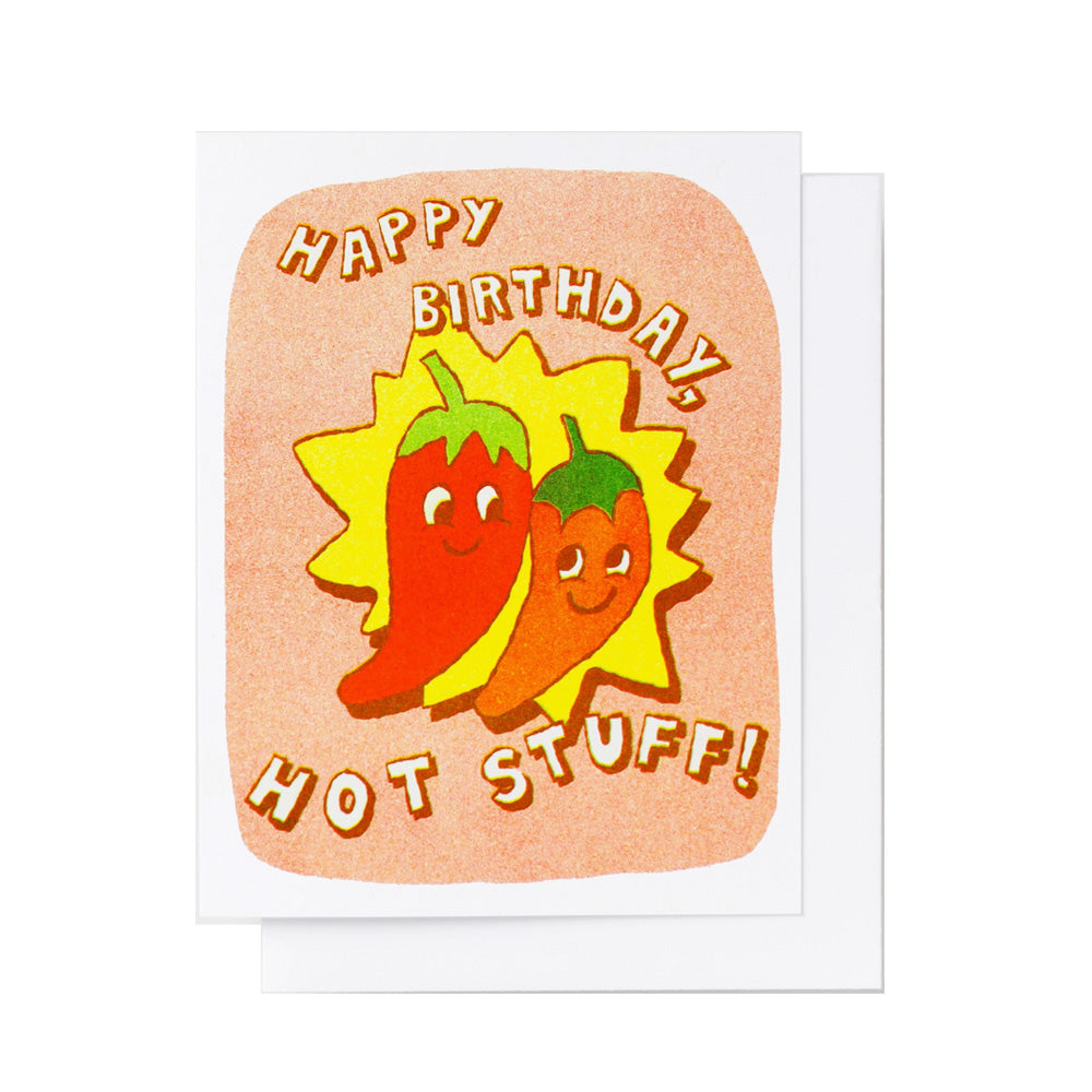 Happy Birthday Hot Stuff Peppers Card