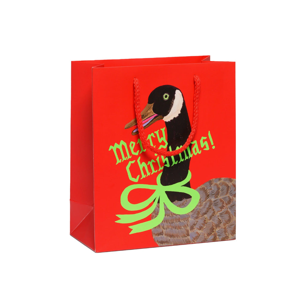 Christmas Goose Medium Gift Bag