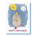 Disco Hippo Birthday Card