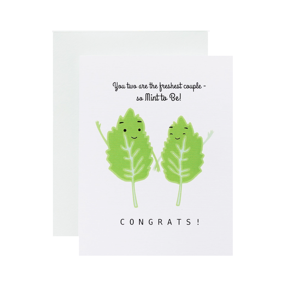 Mint To Be Wedding Greeting Card