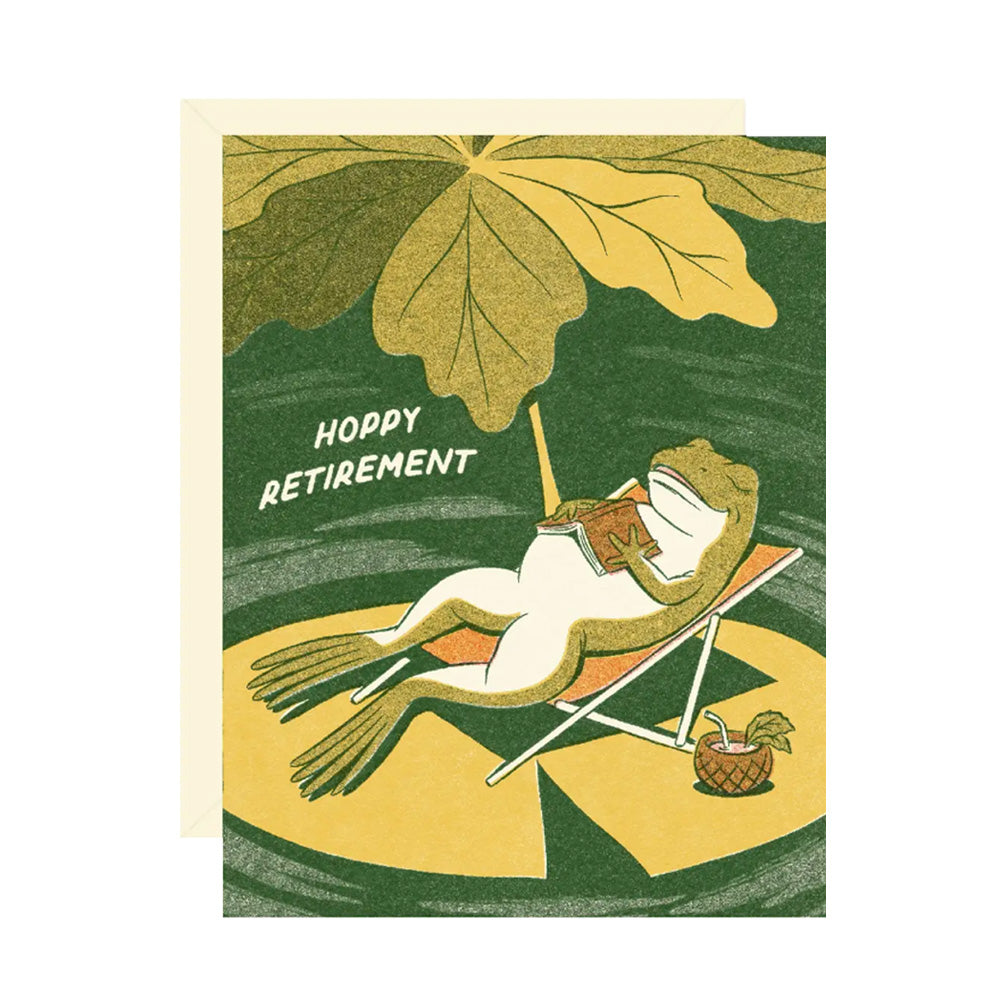 Hoppy Retirement Funny Frog Card