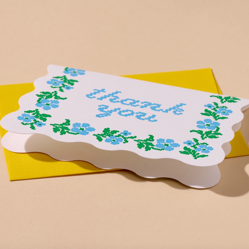 Coquette Scallop Thank You Card - Set of 10