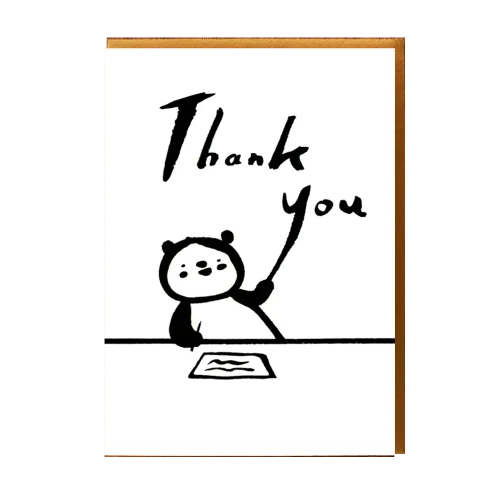 Bear Writing Note Thank You Card