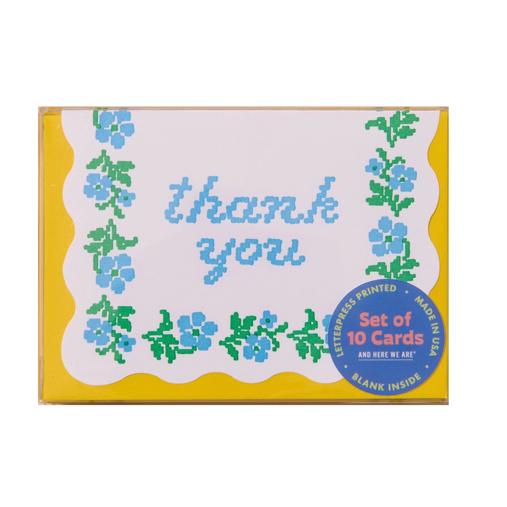 Coquette Scallop Thank You Card - Set of 10