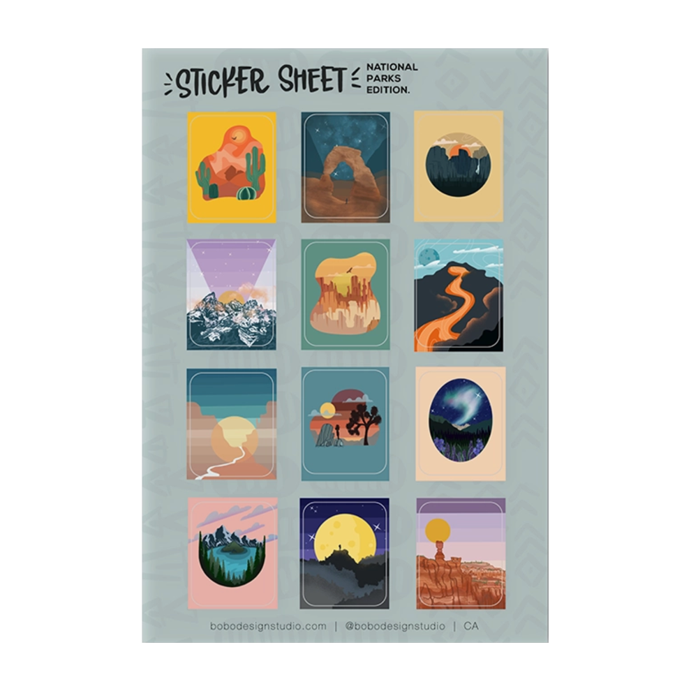 National Parks Sticker Sheet