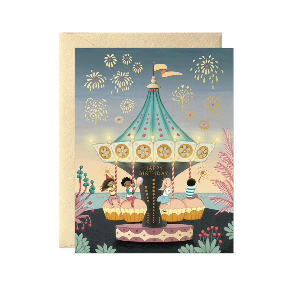 Carousel Birthday Card