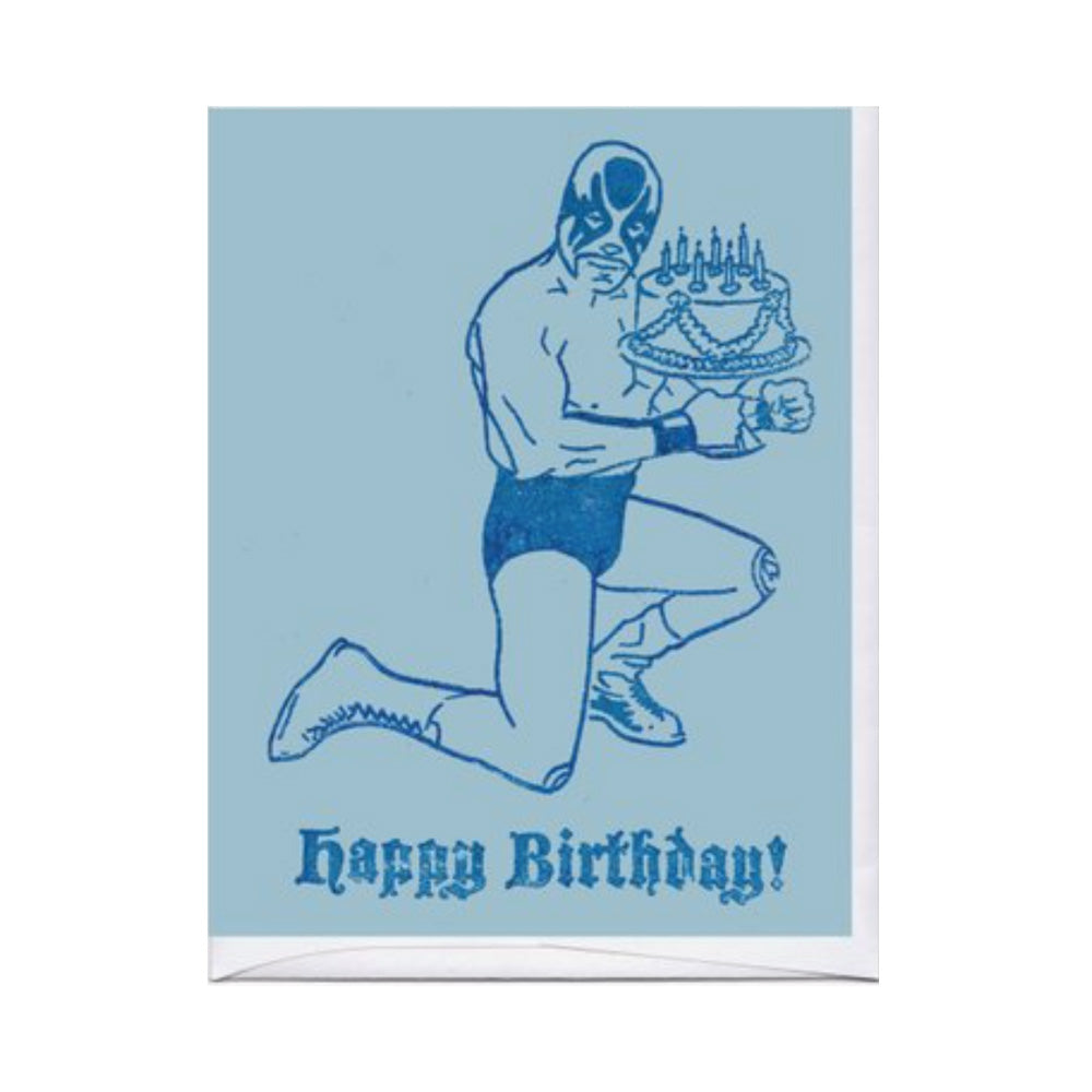 Luchador Birthday Card
