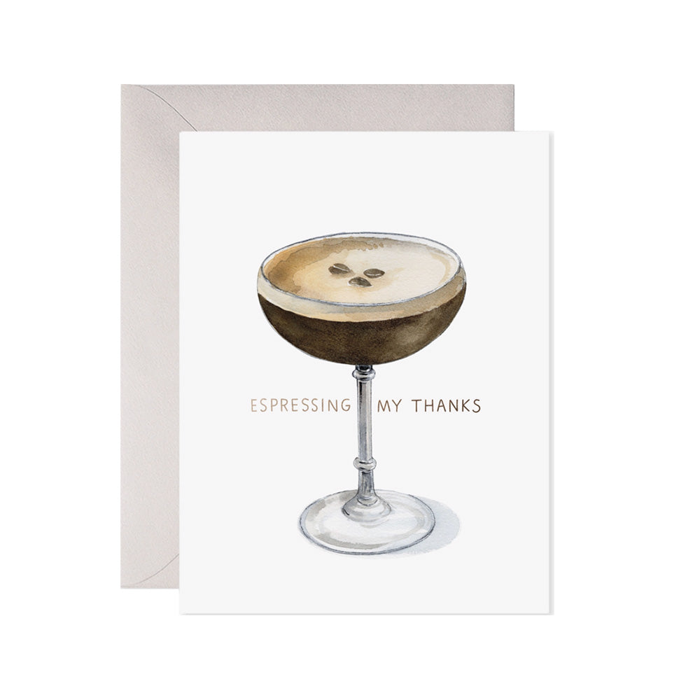 Espresso Thanks Cards - Boxed Set of 6