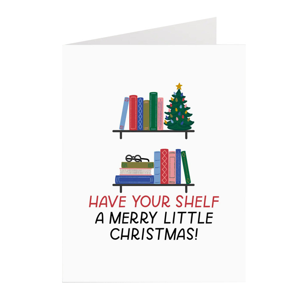 Christmas Shelf Book Card