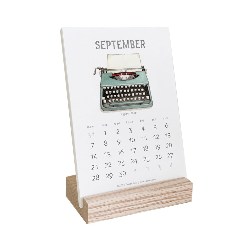 2026 Retro Objects Mini Desk Calendar