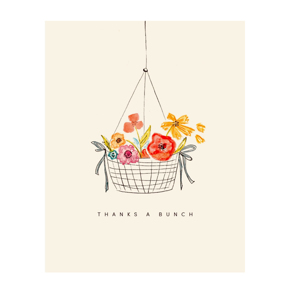 Thank You Hanging Basket Card - Set of 6