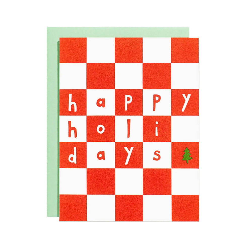 Holiday Checker Card - Set of 6
