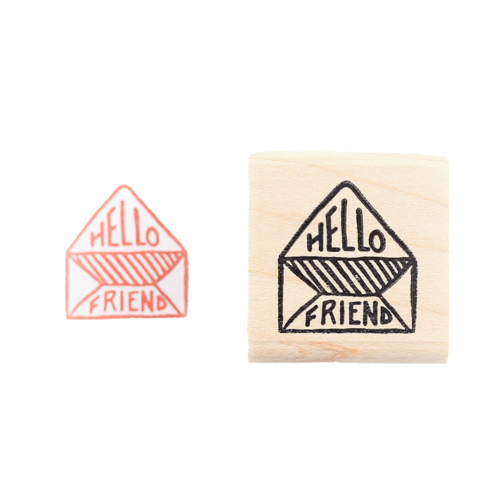 Hello Friend Rubber Stamp