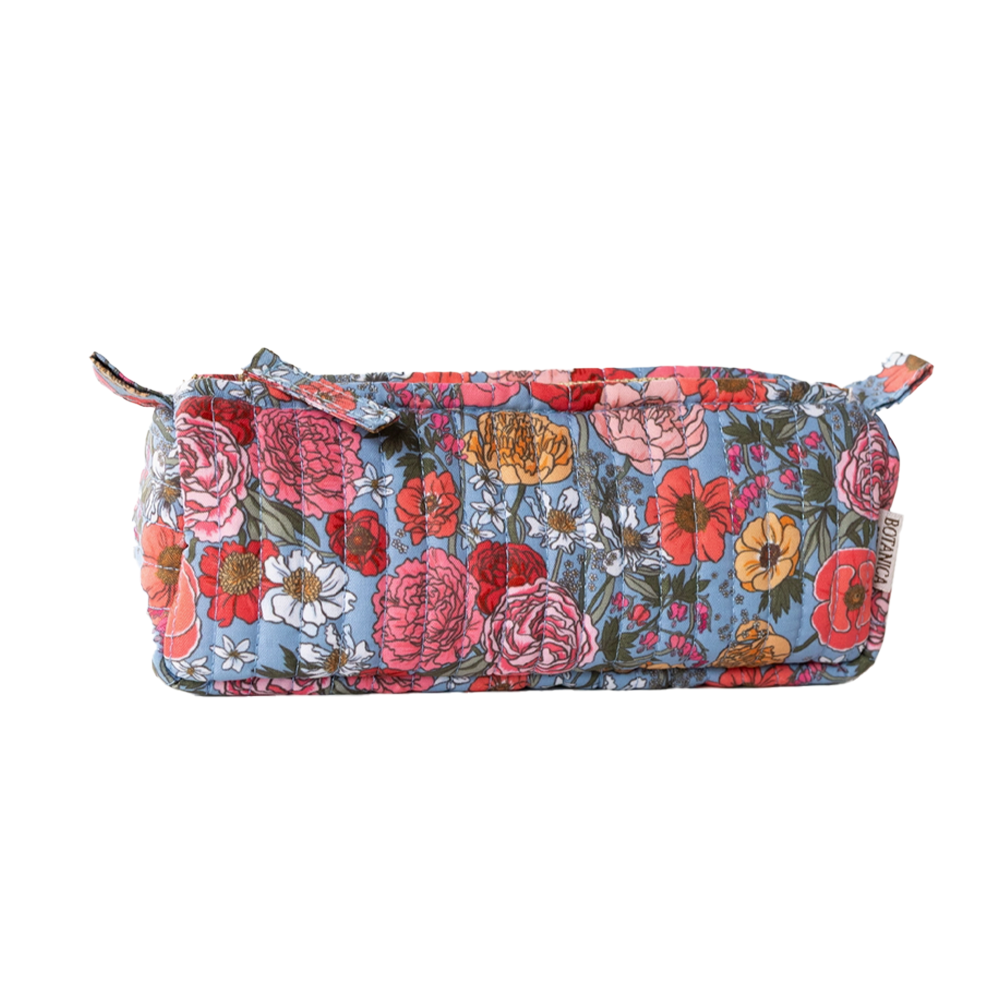 Garden Flora Cotton Quilted Pencil Pouch
