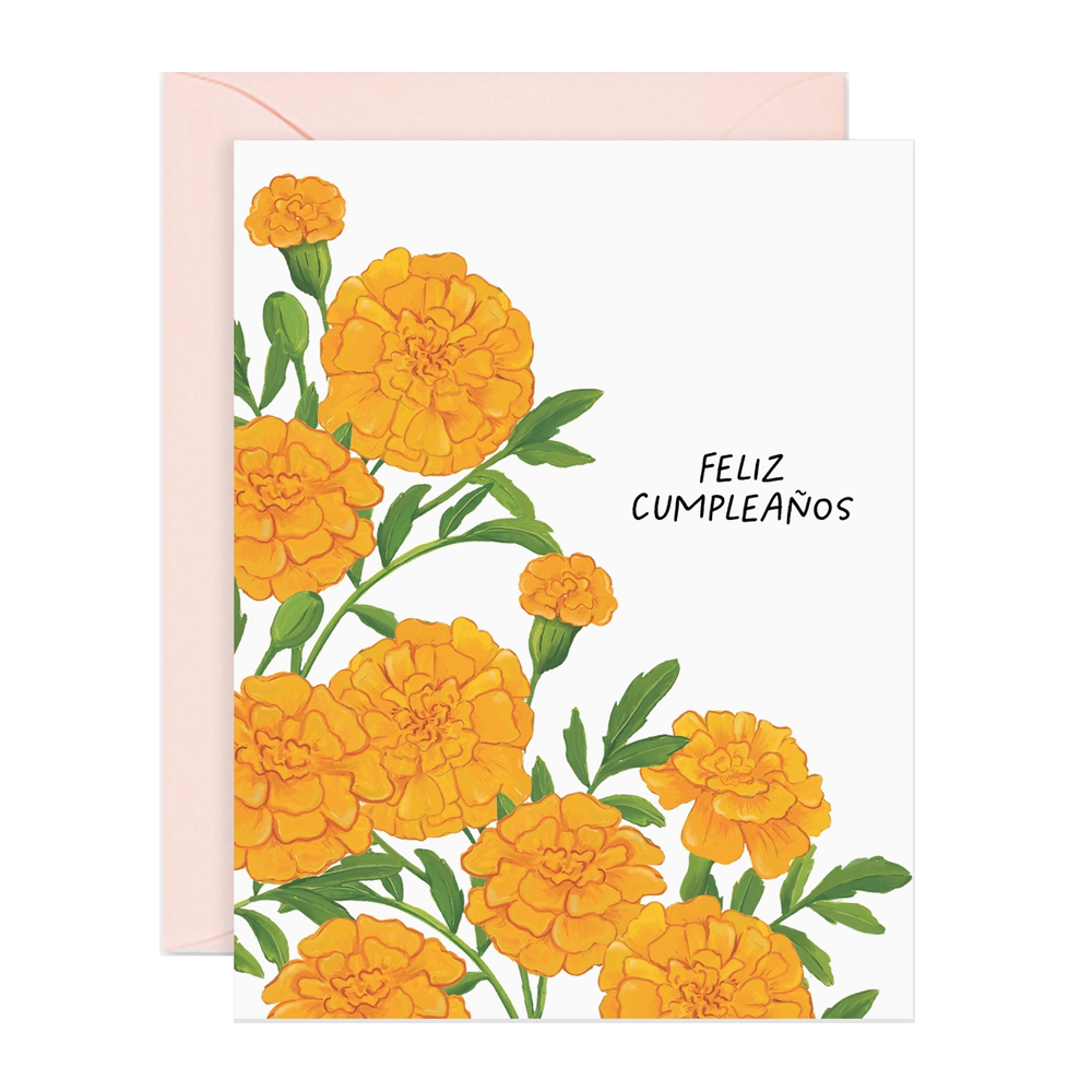 Feliz Cumpleaños Marigold Card