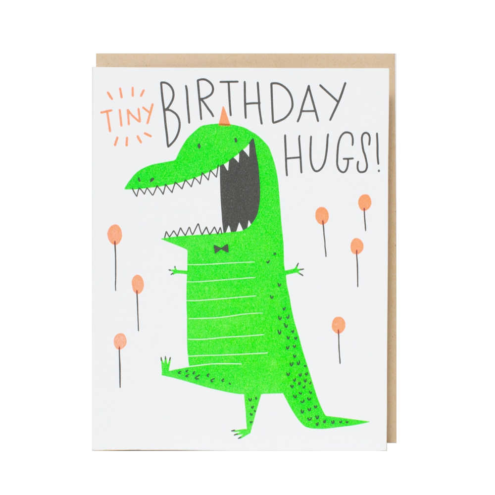 Birthday Tiny Hugs Dino Card