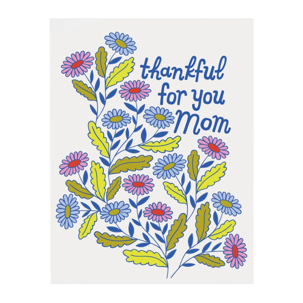 Thankful Floral Mom Card