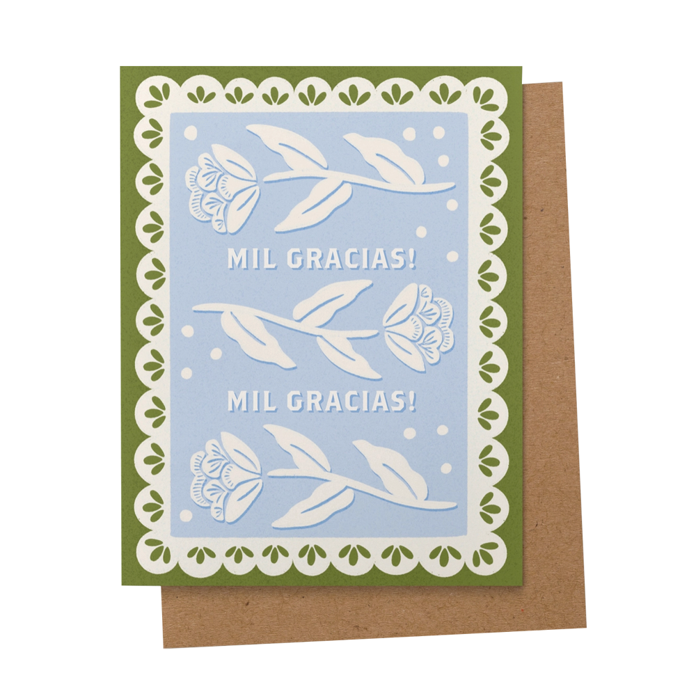 Mil Gracias Papel Picado Card