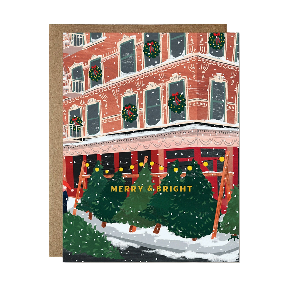 Merry & Bright Tree Corner Card