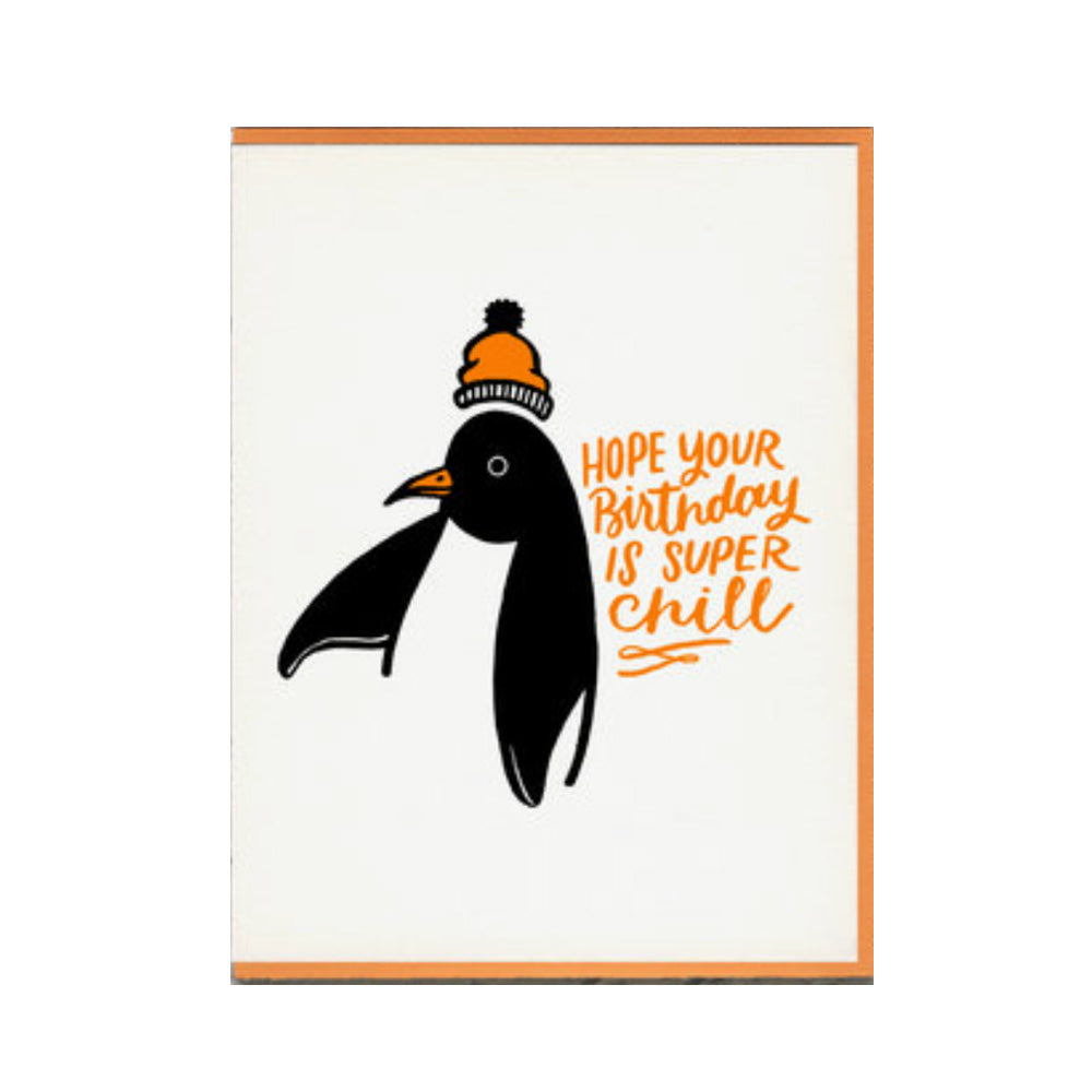 Chill Penguin Birthday Card