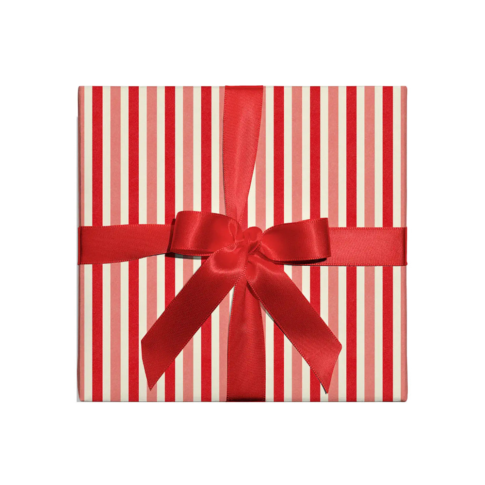 Red & Pink Stripe Wrapping Paper- Roll of 3 Sheets