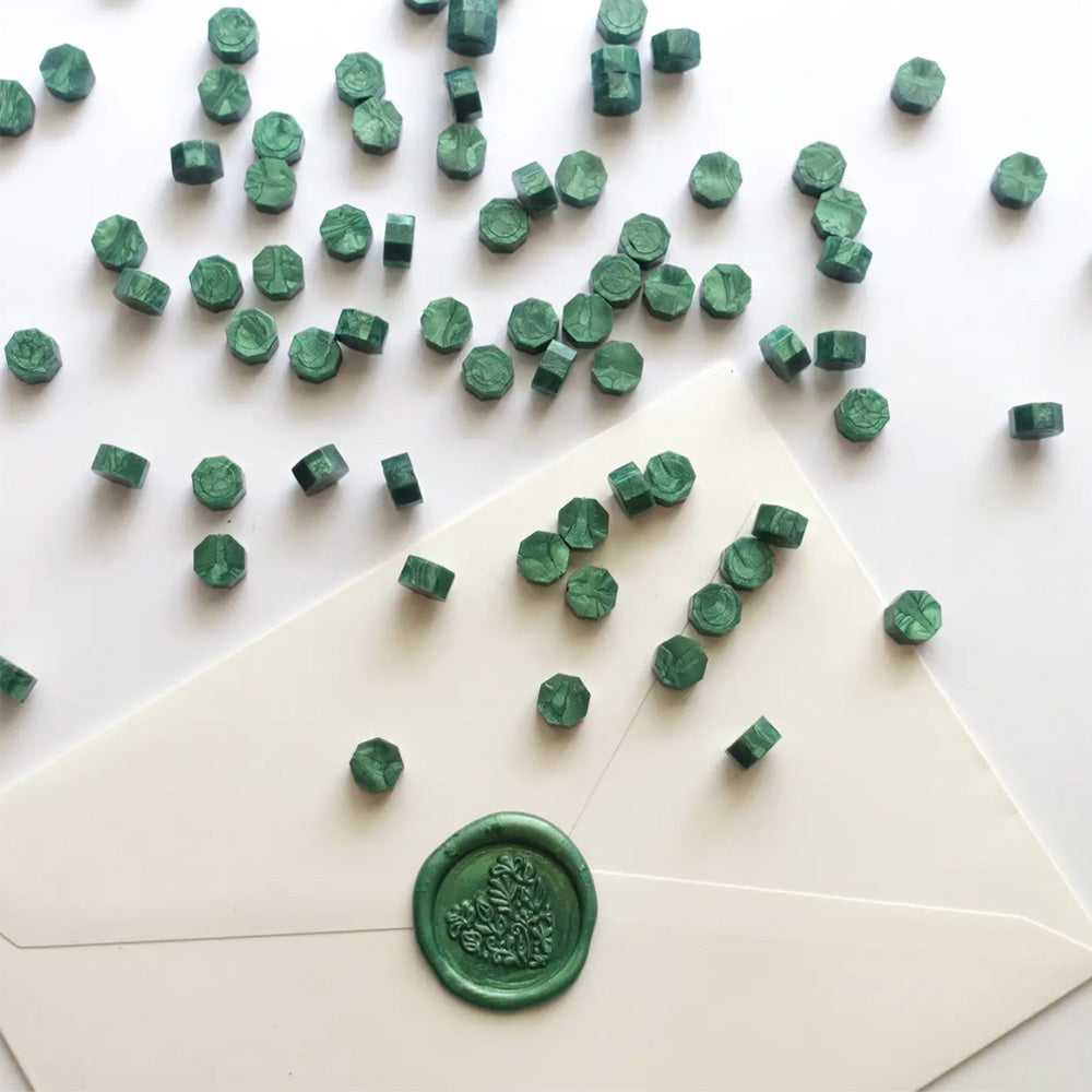 Forest Green Sealing Wax Beads