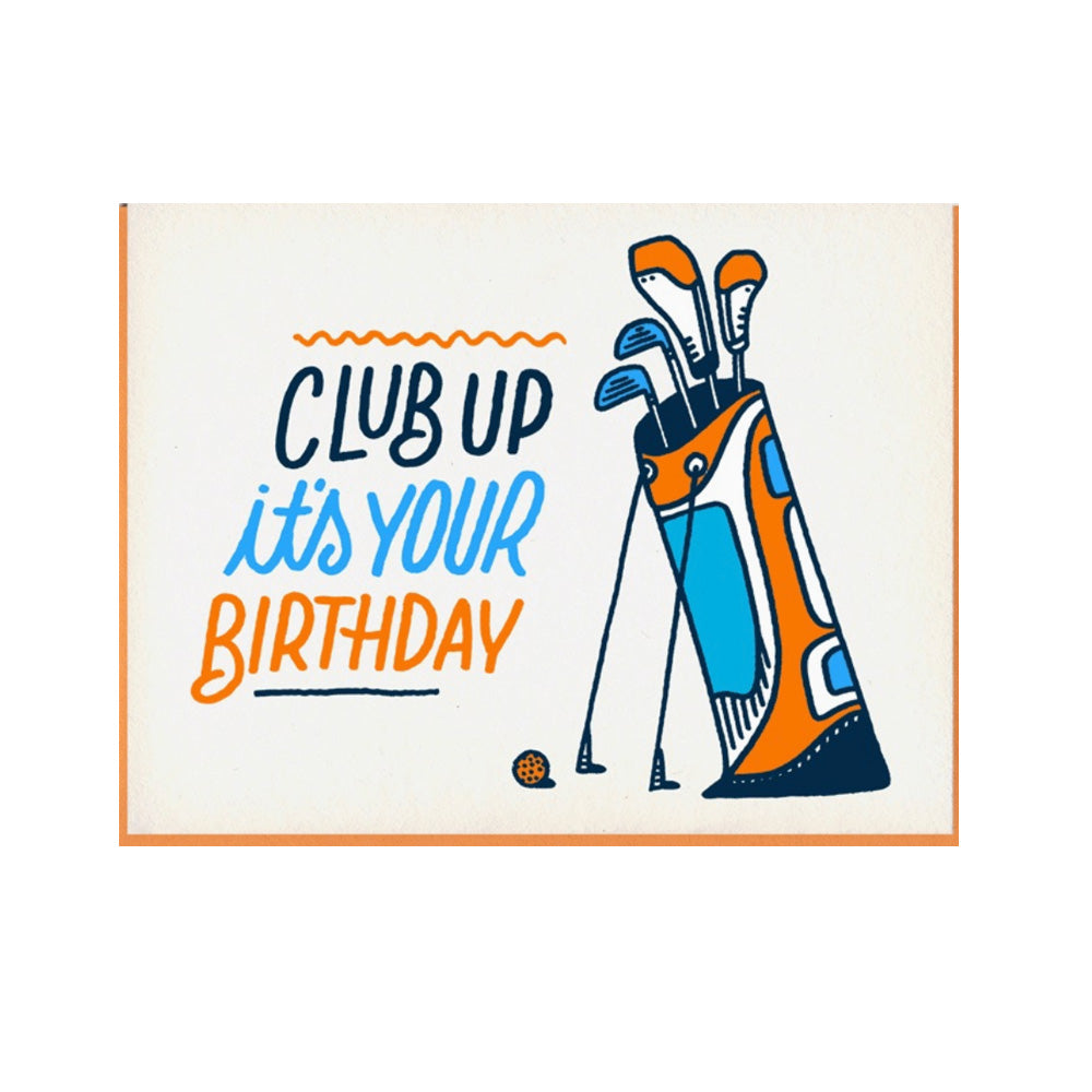 Club Up Golf Birthday Card