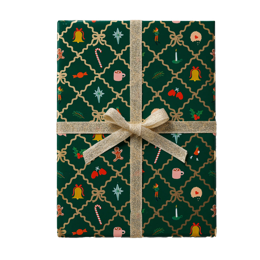 Holiday Argyle Continuous Wrapping Roll