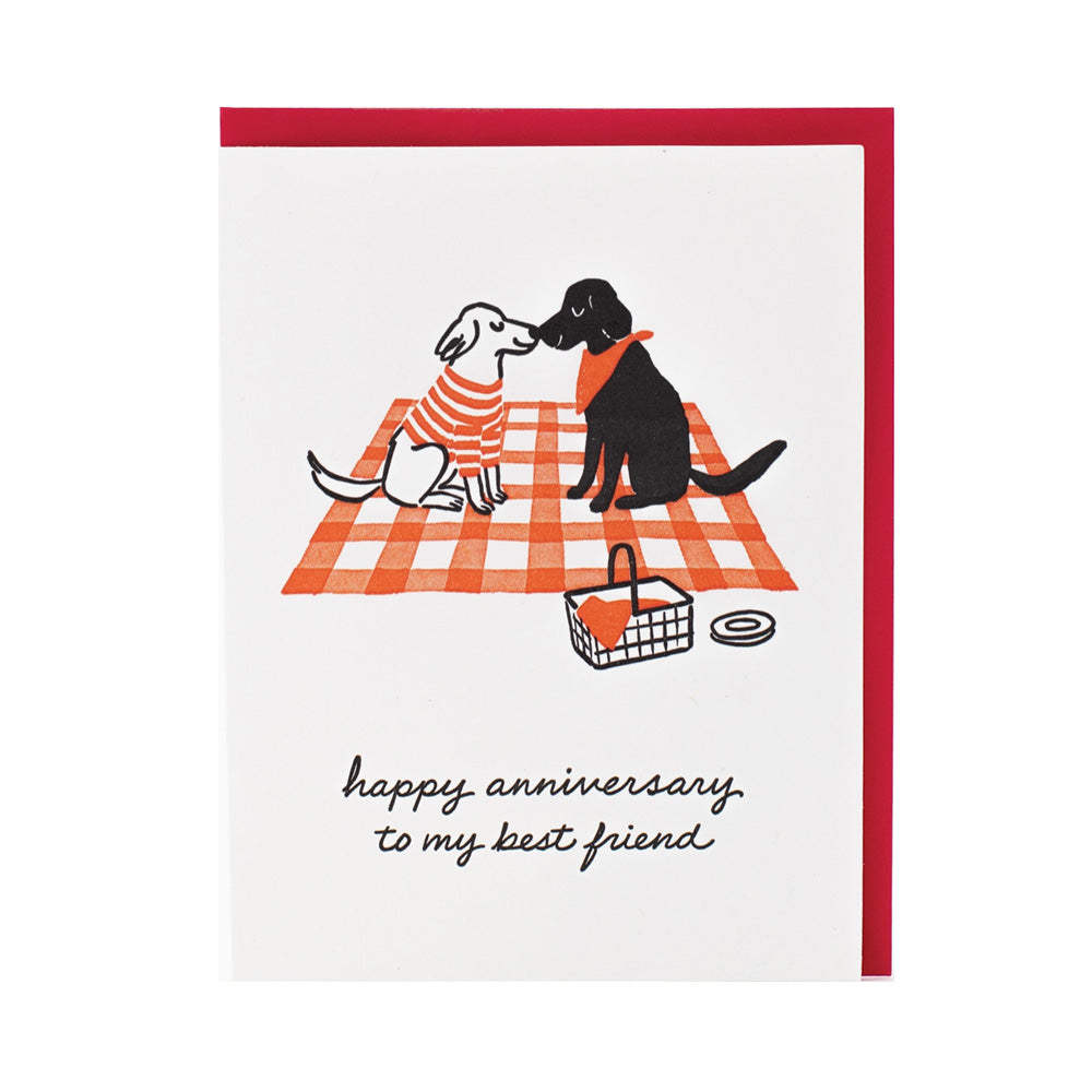 Dog Picnic Anniversary Card