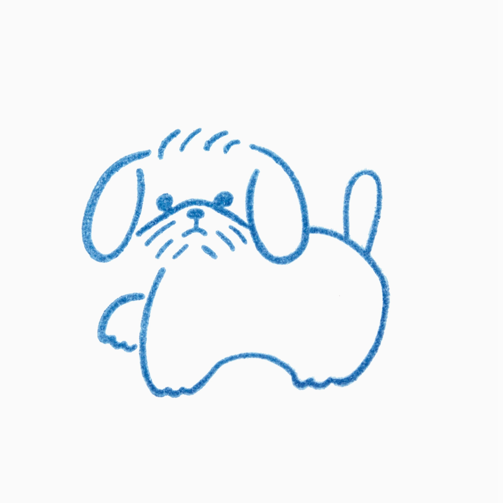 King Jim Kori Jirushi Crystal Clarity Medium Stamp - Maltese