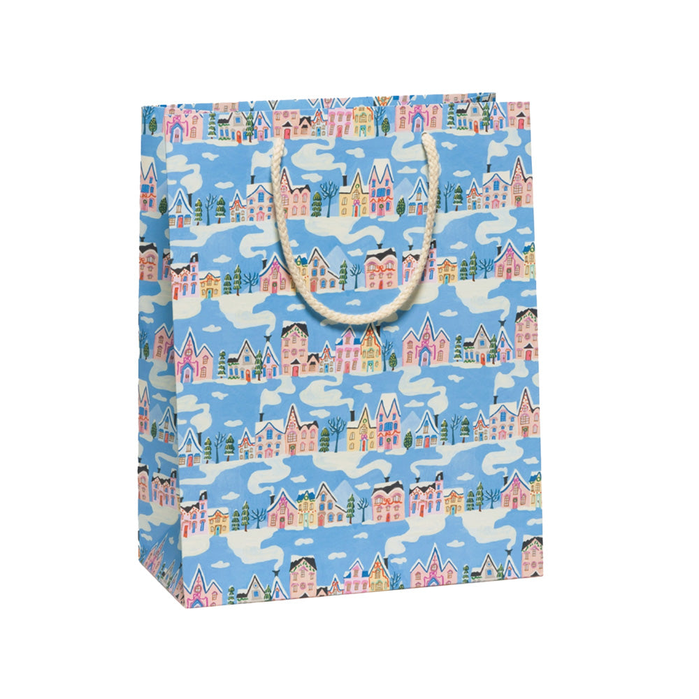 Little Pink Houses Large Holiday Gift Bag